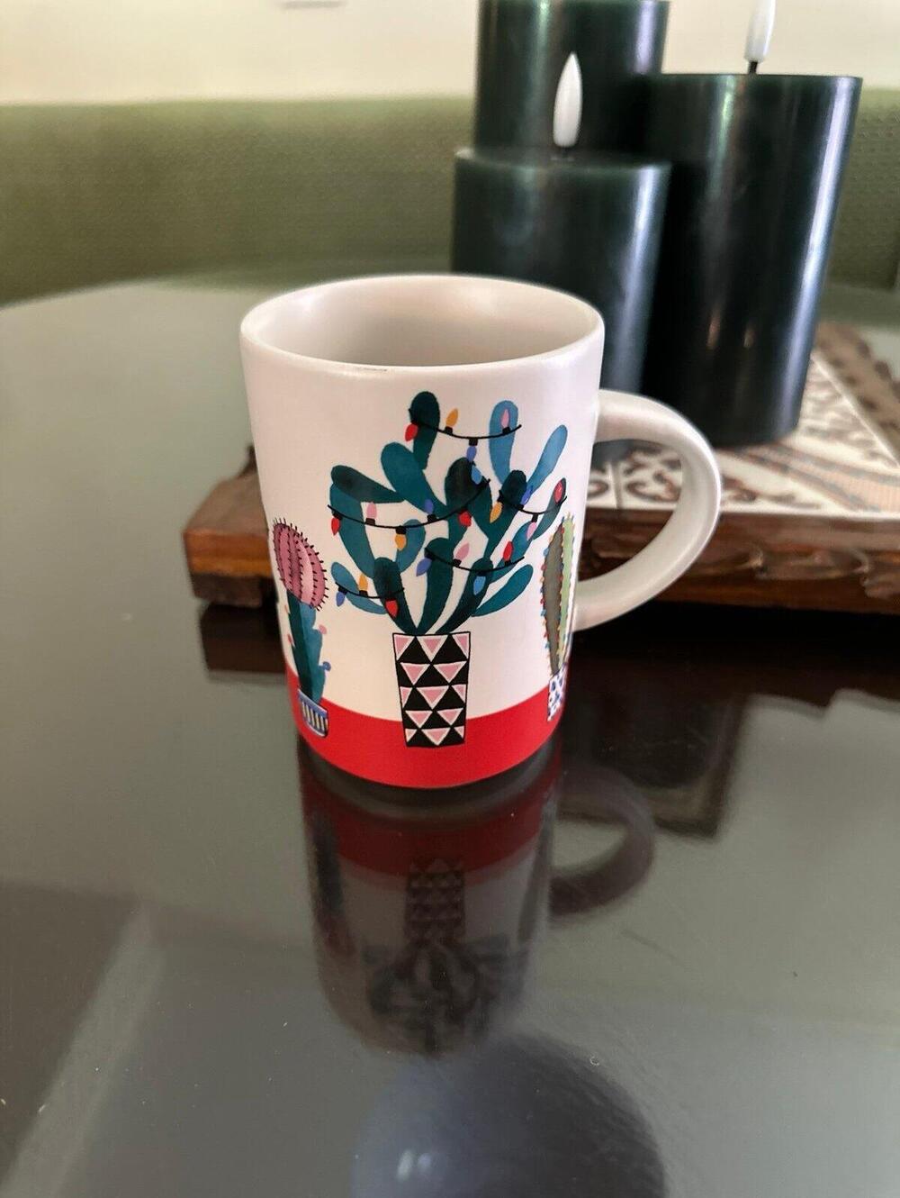 Starbucks 12 oz holiday cactus mug 2017